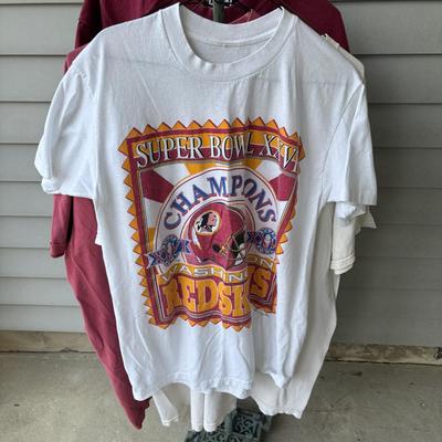 LOT 88: Vintage Super Bowl Champions Washington Redskins T-shirts Collection