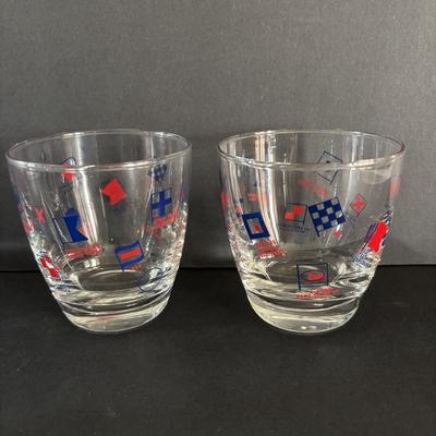 LOT 95: Set of 5 Esso Gas Station Promotional Glasses & Gas Pump Liquor Dispenser