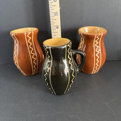 LOT 102: Lucinda Lewis Metal Sign, Vintage Romco Rockey Mountain Pottery, Folk Art Pottery