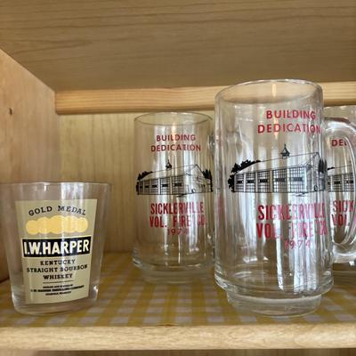 LOT 103:Kitchen Cupboard of Barware/Glassware Collection