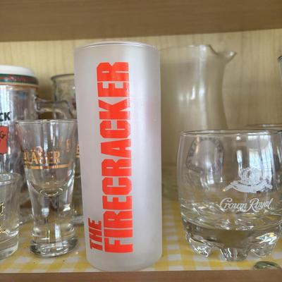 LOT 103:Kitchen Cupboard of Barware/Glassware Collection