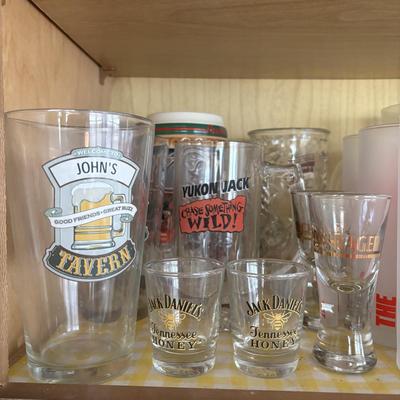 LOT 103:Kitchen Cupboard of Barware/Glassware Collection