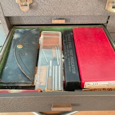 LOT 116: Kennedy Manufacturing Co. Kennedy Kits Metal Mechanic / Machinist Tool Box and Contents