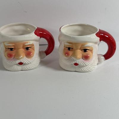 LOT 197: Nostalgic Christmas Collection Including Glass Bulbs, Vintage Light Set, Candles and Mugs
