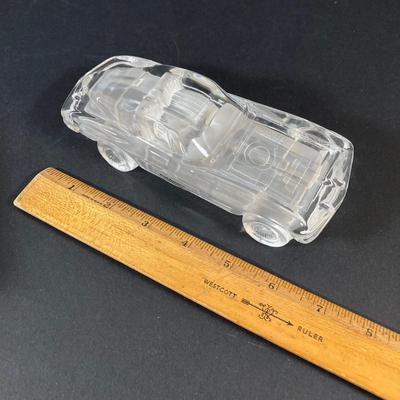 LOT 219: Paul Sebastian Collectible- 1963 Fine Crystal Corvette with Original Box and "Rattlesnake" by Frederic Remington...
