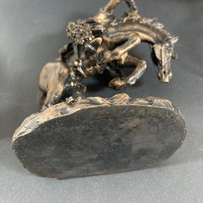 LOT 219: Paul Sebastian Collectible- 1963 Fine Crystal Corvette with Original Box and "Rattlesnake" by Frederic Remington...