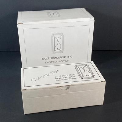 LOT 219: Paul Sebastian Collectible- 1963 Fine Crystal Corvette with Original Box and "Rattlesnake" by Frederic Remington...