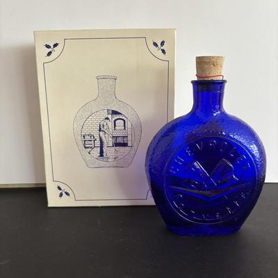 LOT 246: Wheaton Art Glass Cobalt Blue Chevrolet Corvette Decanter, Great American Cars Corvette Paper Weight, Corvettes in Glasstown...