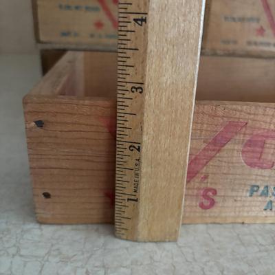 LOT 248: Vintage Wood Boxes: Cooper Sharp Cheese, Breakstone's Cream Cheese, Tuxedo Brand Cream Cheese