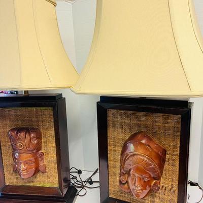 Vintage Pair of Lamps with Shades