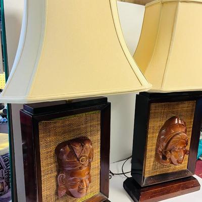 Vintage Pair of Lamps with Shades