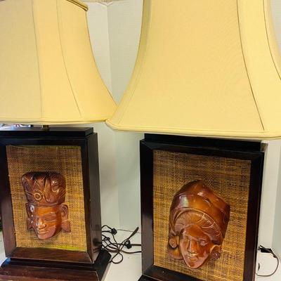 Vintage Pair of Lamps with Shades