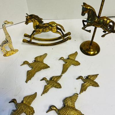 Brass Birds, Horses, ect.