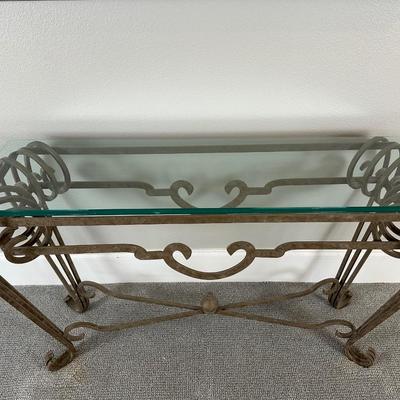 Metal & Glass Console Table