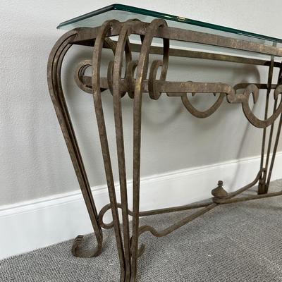 Metal & Glass Console Table