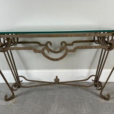 Metal & Glass Console Table