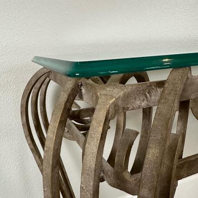Metal & Glass Console Table