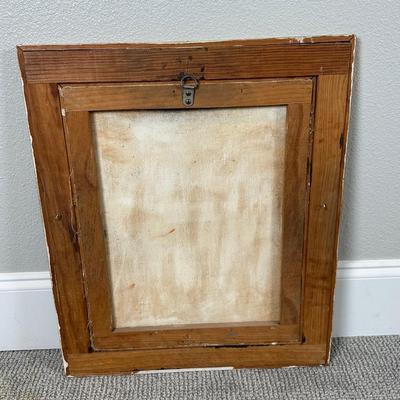 Framed Original Painting Signed by Ruiz (1978) – Village Scene