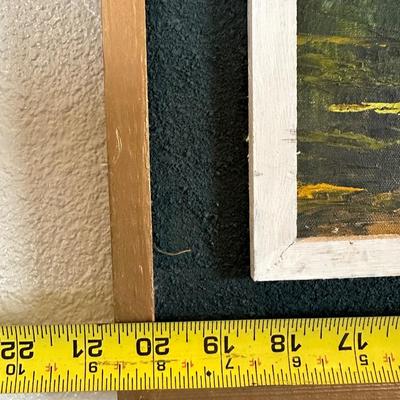 Framed Original Painting Signed by Ruiz (1978) – Village Scene