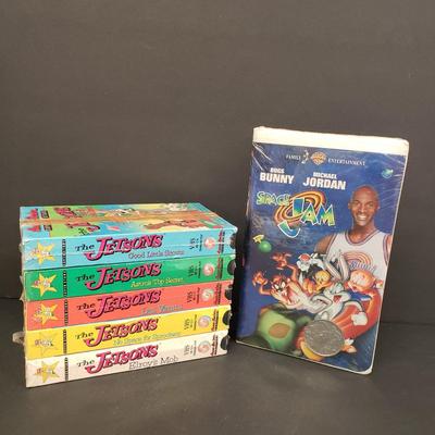 LOT 64: Sealed VHS Jetsons Collection & Space Jam with Collectors Coin