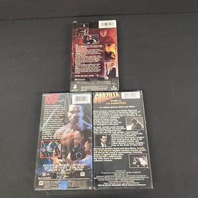 LOT 67: Sealed Terminator 2, Predator, Godzilla VHS