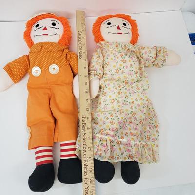 LOT 74: Collection of Raggedy Ann & Andy Dolls