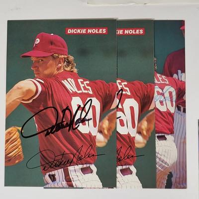 LOT 82: Multiple Philadelphia Phillies Autographs Featuring Mitch Williams, Kevin Stocker and Charlie Hayes on Trading Cards, Baseballs...
