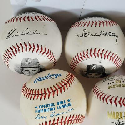 LOT 84: Baseball Memorabilia Lot Including Facsimile Autographs, Baseballs, Rare Big League Collectors Tin and More