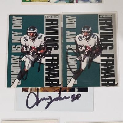 LOT 85: Multiple Philadelphia Eagles Memorabilia Including Vintage Shirts and Autographs Featuring William Fuller, Ricky Watters and...