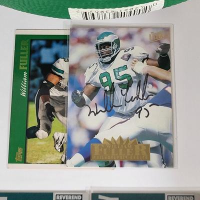 LOT 85: Multiple Philadelphia Eagles Memorabilia Including Vintage Shirts and Autographs Featuring William Fuller, Ricky Watters and...