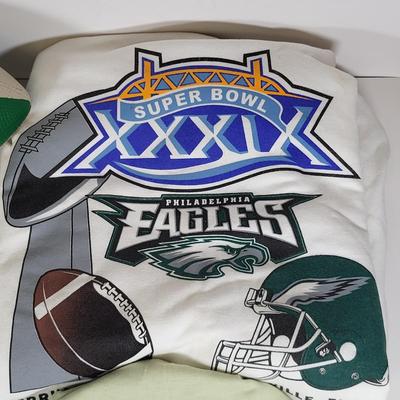 LOT 85: Multiple Philadelphia Eagles Memorabilia Including Vintage Shirts and Autographs Featuring William Fuller, Ricky Watters and...