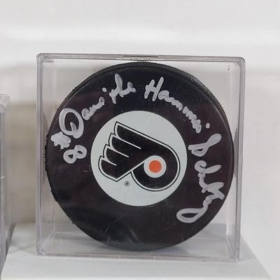 LOT 87: NHL Memorabilia Featuring Autographs of Dave "The Hammer" Schultz on Philadelphia Flyers and Buffalo Sabres