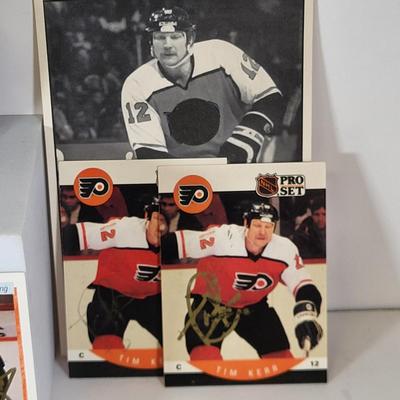 LOT 90: Many Autographed Memorabilia Items of Philadelphia Flyers Player Tim Kerr