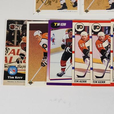 LOT 90: Many Autographed Memorabilia Items of Philadelphia Flyers Player Tim Kerr