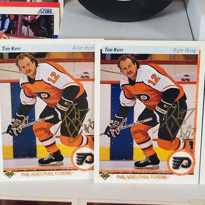 LOT 90: Many Autographed Memorabilia Items of Philadelphia Flyers Player Tim Kerr