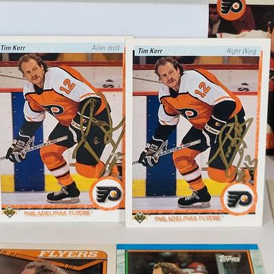 LOT 90: Many Autographed Memorabilia Items of Philadelphia Flyers Player Tim Kerr