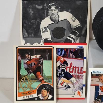 LOT 90: Many Autographed Memorabilia Items of Philadelphia Flyers Player Tim Kerr