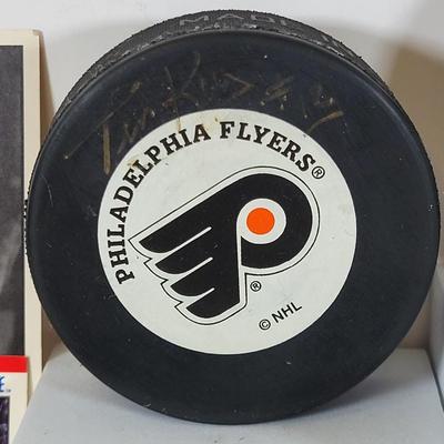 LOT 90: Many Autographed Memorabilia Items of Philadelphia Flyers Player Tim Kerr