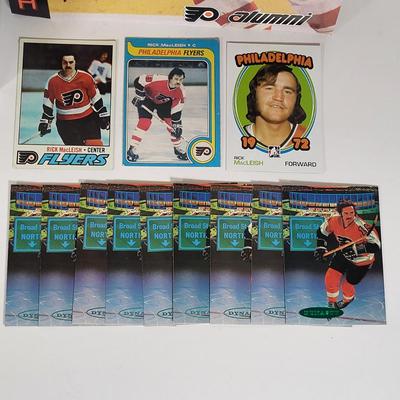 LOT 92: Many Autographed NHL Memorabilia by Philadelphia Flyers Players Rick Macleish, Shjon Podein and Rob DiMaio