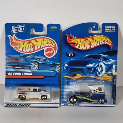 LOT 99: Seven Vintage Hot Wheels Lot Featuring 56' Ford Truck, Porsche 959 and More