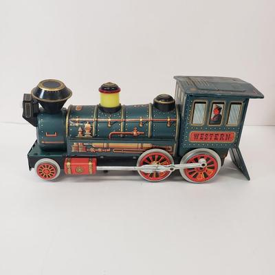 LOT 106: Vintage Western Train Tin Litho Toys Need Repair