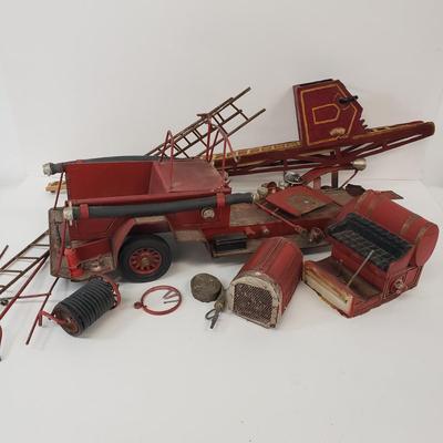 LOT 109: Vintage Fire Truck Toy Parts/Repair