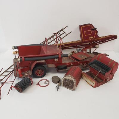 LOT 109: Vintage Fire Truck Toy Parts/Repair