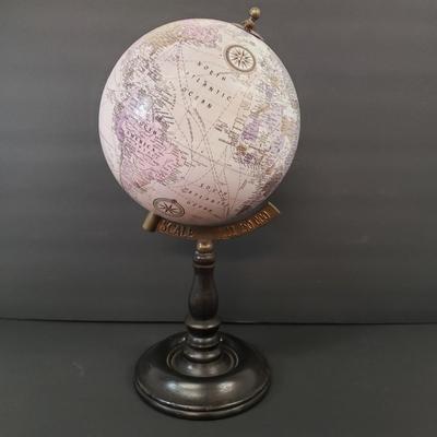LOT 114: Vintage Replogle 10" World Globe & Decorative Tabletop Globe