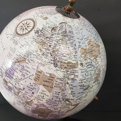 LOT 114: Vintage Replogle 10" World Globe & Decorative Tabletop Globe