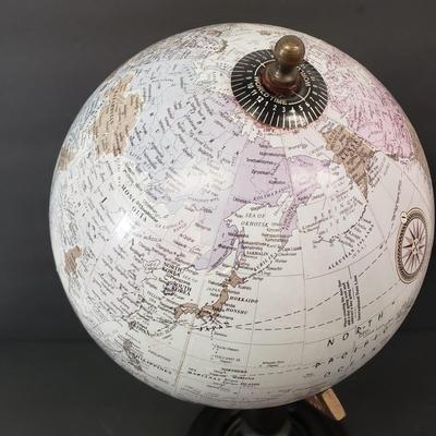 LOT 114: Vintage Replogle 10" World Globe & Decorative Tabletop Globe