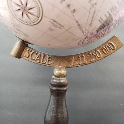 LOT 114: Vintage Replogle 10" World Globe & Decorative Tabletop Globe