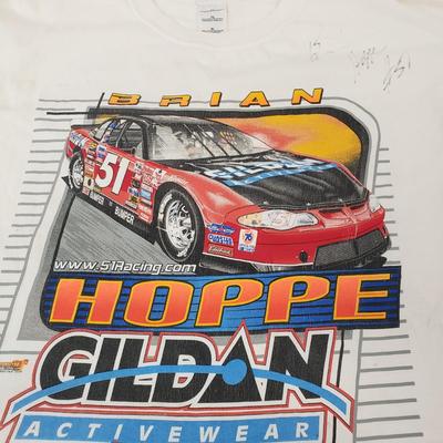 LOT 119: Nascar Tshirt Collection with Autographed Racing Shirt