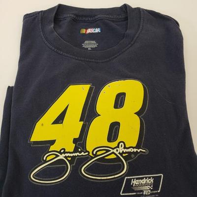LOT 119: Nascar Tshirt Collection with Autographed Racing Shirt