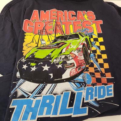 LOT 119: Nascar Tshirt Collection with Autographed Racing Shirt